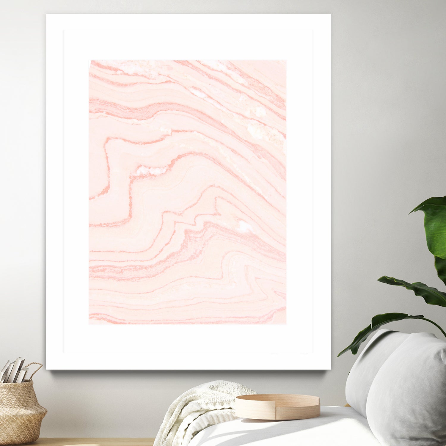 Blush Marble by Rebecca Allen on GIANT ART - pink mixed media