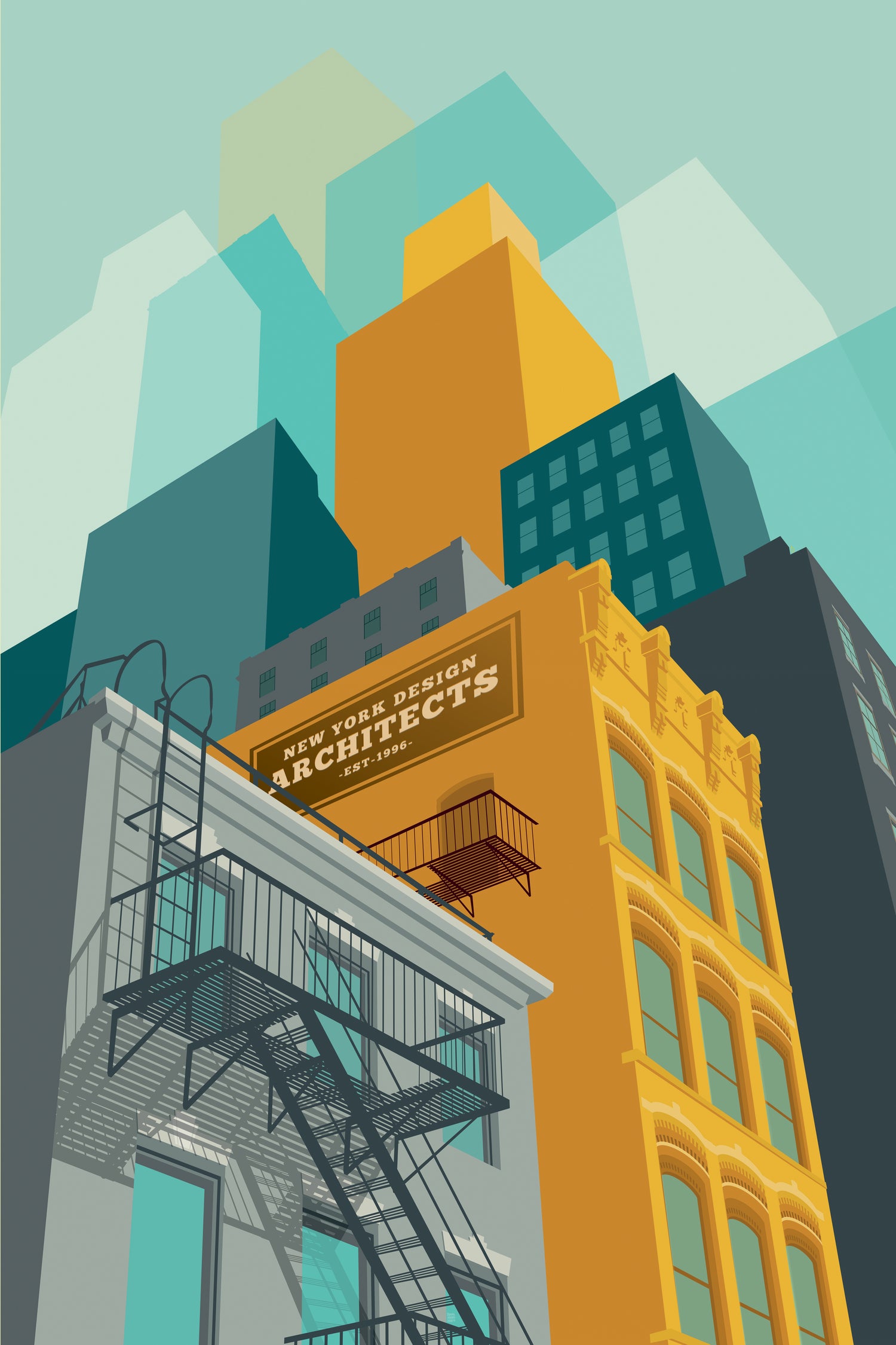 Tribeca by Remko Heemskerk on GIANT ART - vector illustration