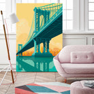 Manhattan Bridge by Remko Heemskerk on GIANT ART - vector illustration