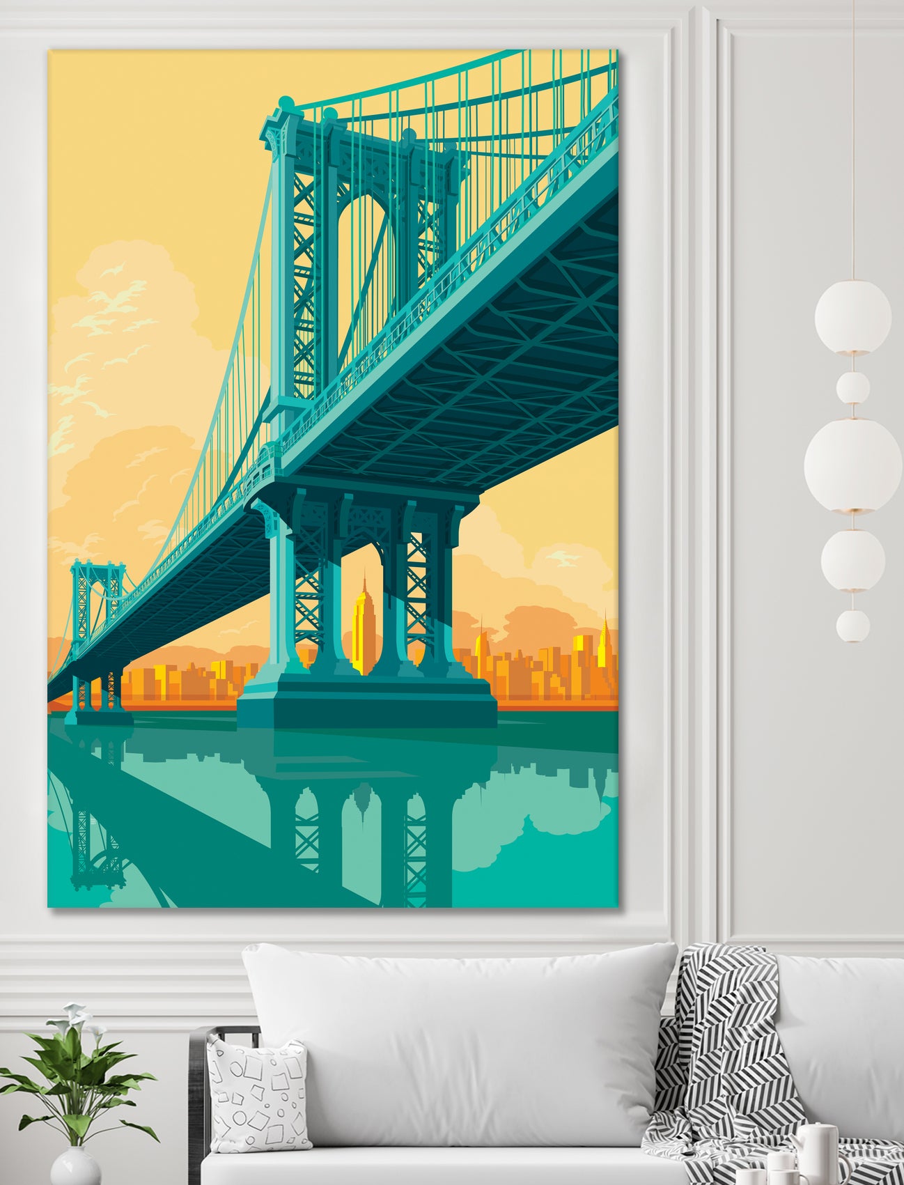 Manhattan Bridge by Remko Heemskerk on GIANT ART - vector illustration