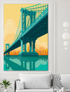 Manhattan Bridge by Remko Heemskerk on GIANT ART - vector illustration