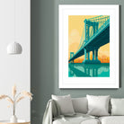 Manhattan Bridge by Remko Heemskerk on GIANT ART - vector illustration