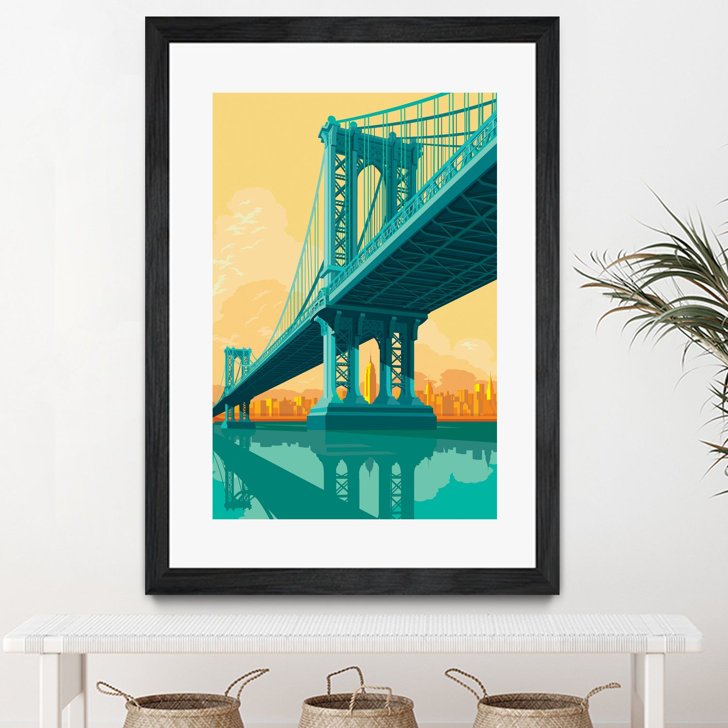 Manhattan Bridge by Remko Heemskerk on GIANT ART - vector illustration