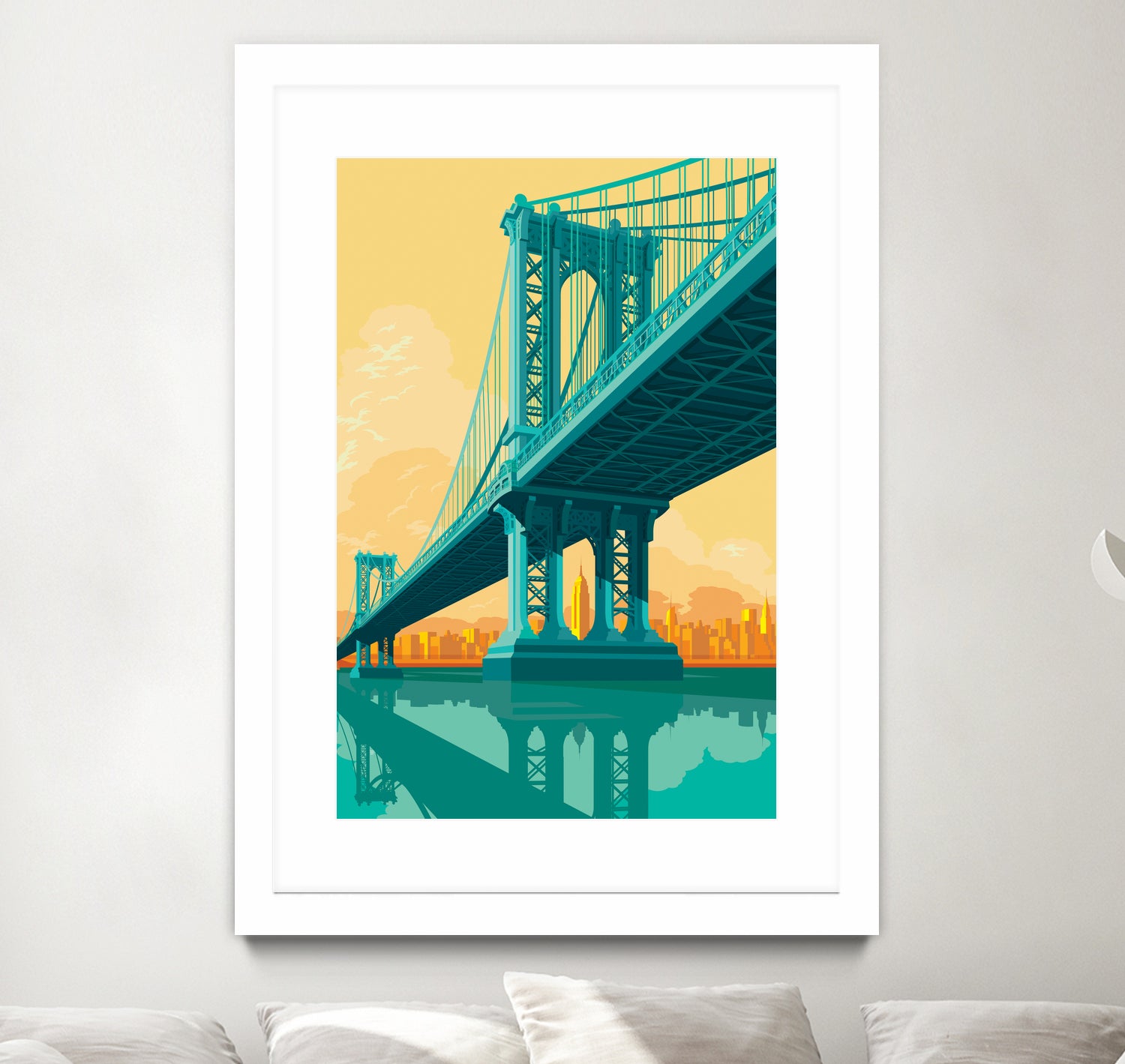 Manhattan Bridge by Remko Heemskerk on GIANT ART - vector illustration