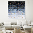 Blue hexagons and diamonds by Elisabeth Fredriksson on GIANT ART - blue digital painting