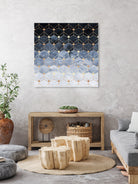 Blue hexagons and diamonds by Elisabeth Fredriksson on GIANT ART - blue digital painting