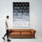 Blue hexagons and diamonds by Elisabeth Fredriksson on GIANT ART - blue digital painting