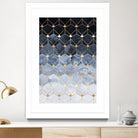 Blue hexagons and diamonds by Elisabeth Fredriksson on GIANT ART - blue digital painting