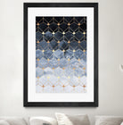 Blue hexagons and diamonds by Elisabeth Fredriksson on GIANT ART - blue digital painting