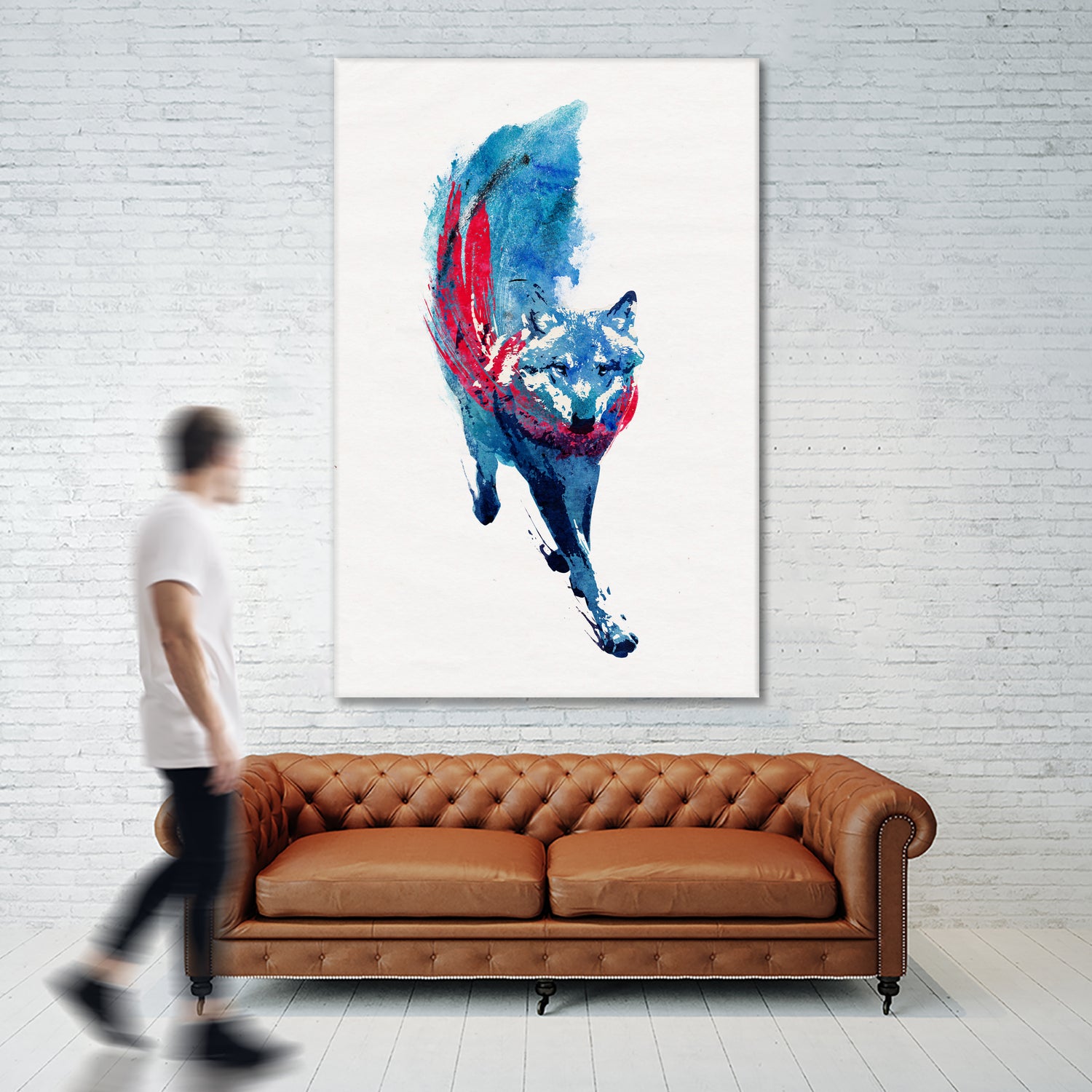 Lupus lupus by Robert Farkas on GIANT ART - blue digital painting