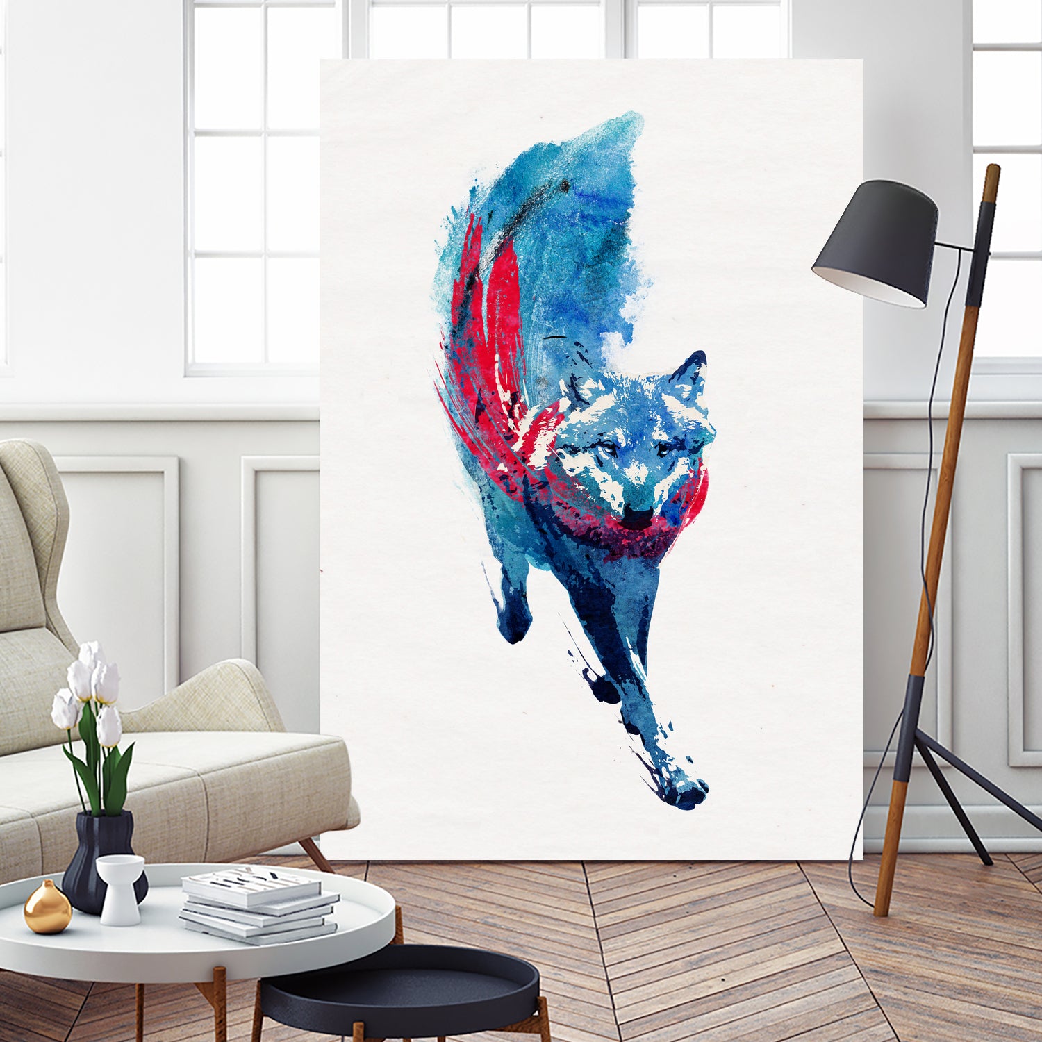 Lupus lupus by Robert Farkas on GIANT ART - blue digital painting