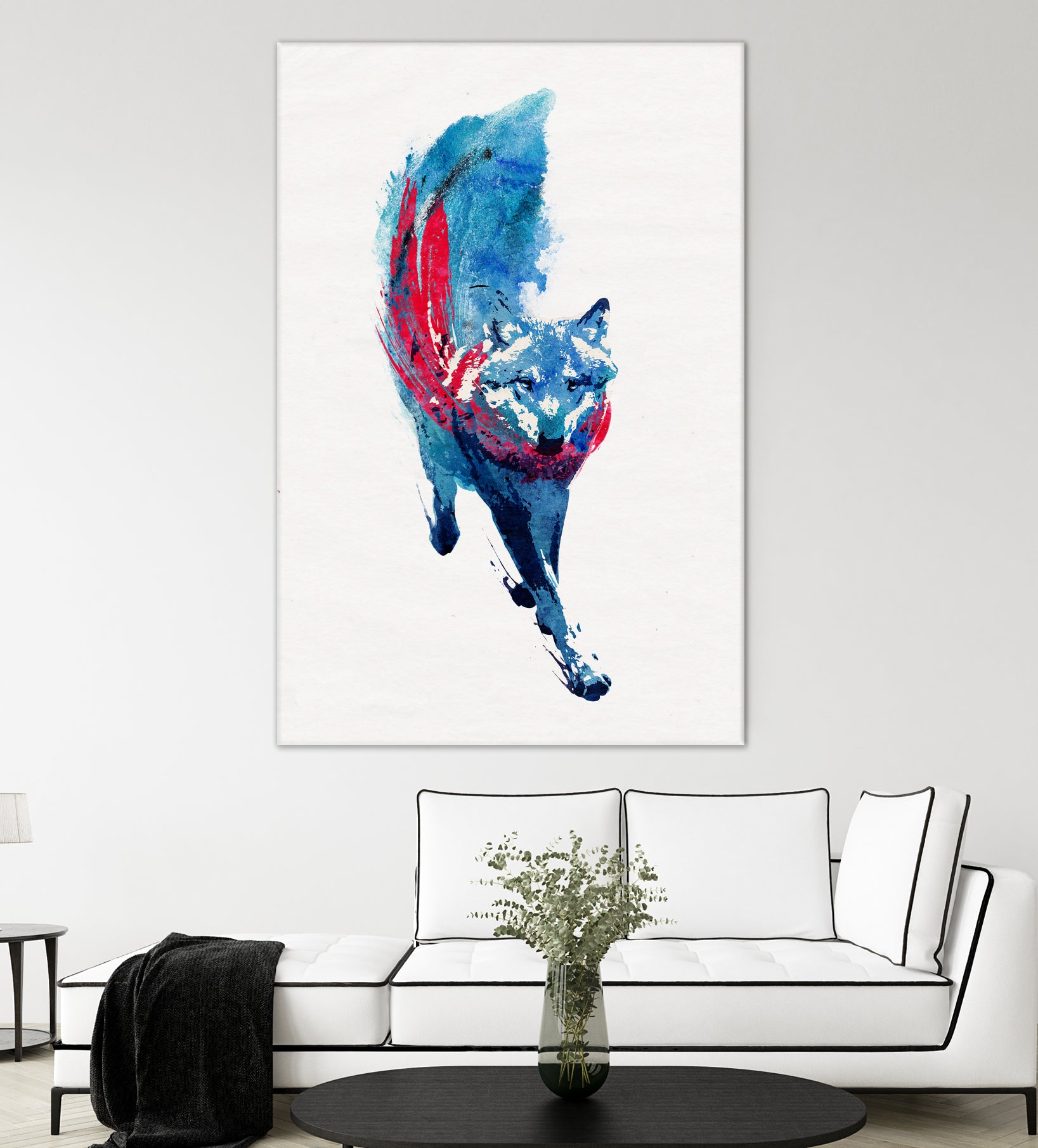 Lupus lupus by Robert Farkas on GIANT ART - blue digital painting