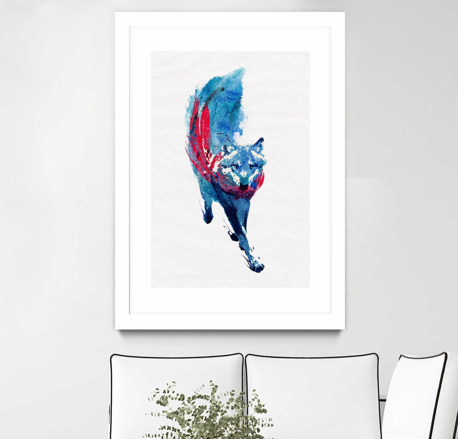 Lupus lupus by Robert Farkas on GIANT ART - blue digital painting