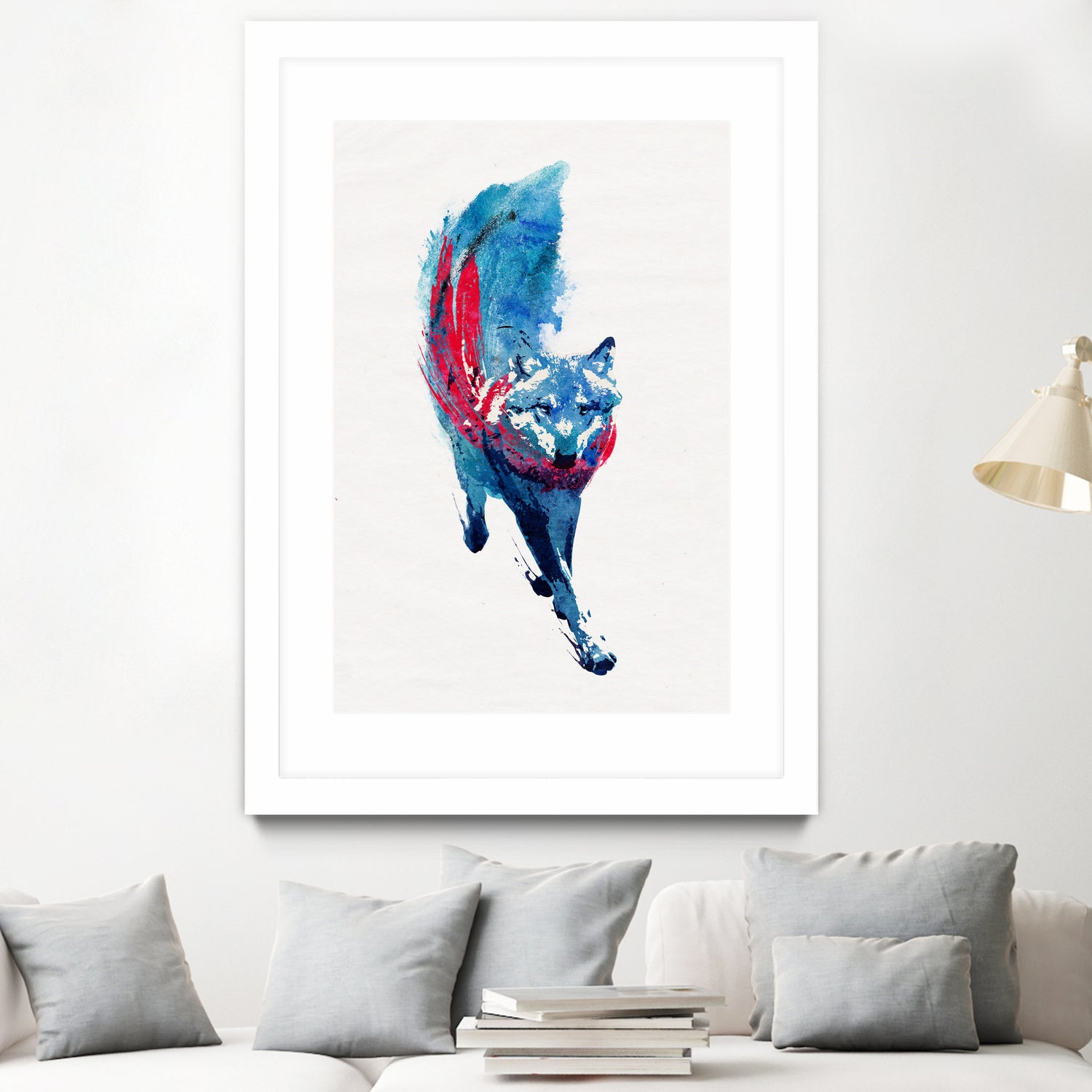 Lupus lupus by Robert Farkas on GIANT ART - blue digital painting