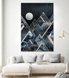 Stormy Mountains by Elisabeth Fredriksson on GIANT ART - blue mixed media