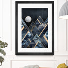 Stormy Mountains by Elisabeth Fredriksson on GIANT ART - blue mixed media