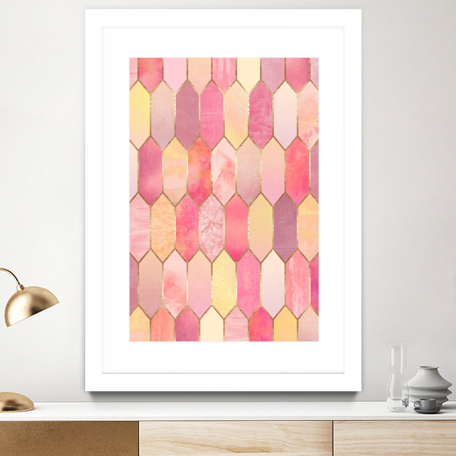 Stained Glass 1 by Elisabeth Fredriksson on GIANT ART - pink digital painting