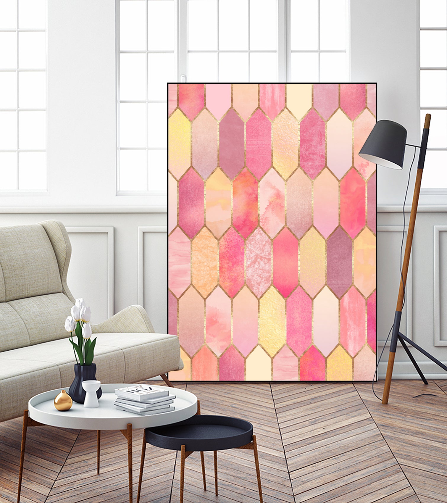 Stained Glass 1 by Elisabeth Fredriksson on GIANT ART - pink digital painting