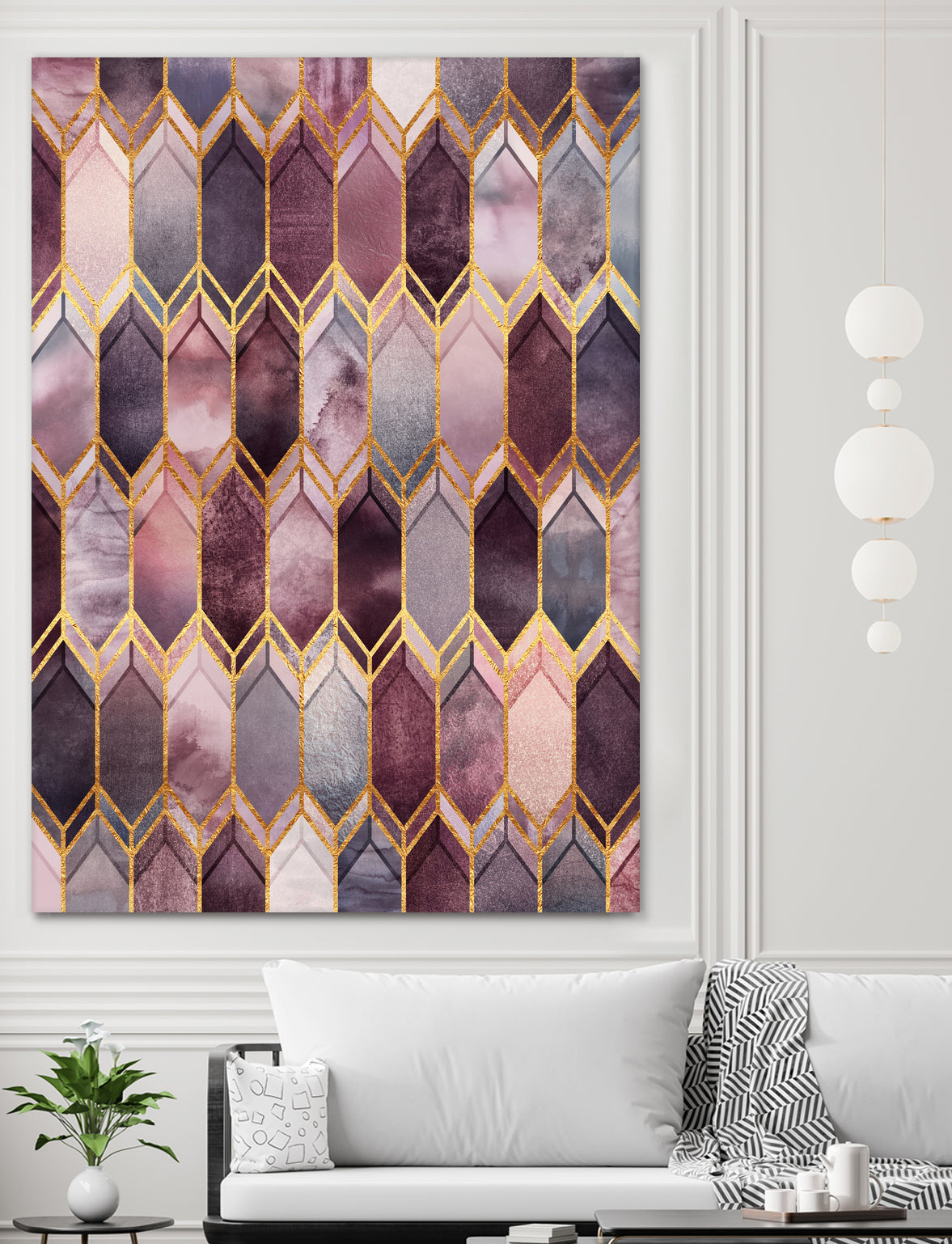 Dreamy Stained Glass 1 by Elisabeth Fredriksson on GIANT ART - fuchsia digital painting