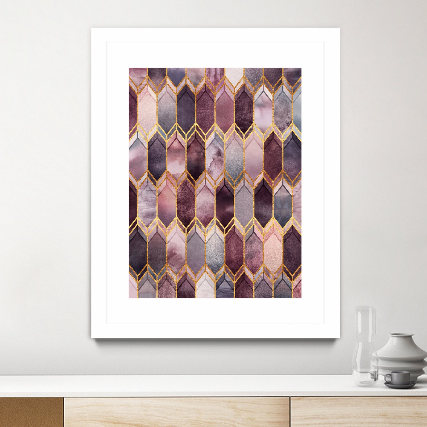 Dreamy Stained Glass 1 by Elisabeth Fredriksson on GIANT ART - fuchsia digital painting