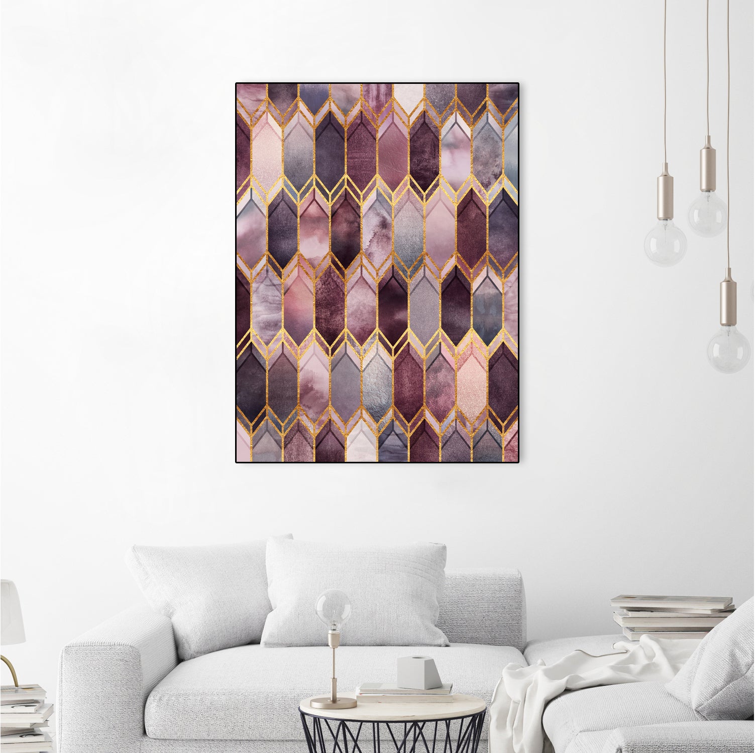 Dreamy Stained Glass 1 by Elisabeth Fredriksson on GIANT ART - fuchsia digital painting