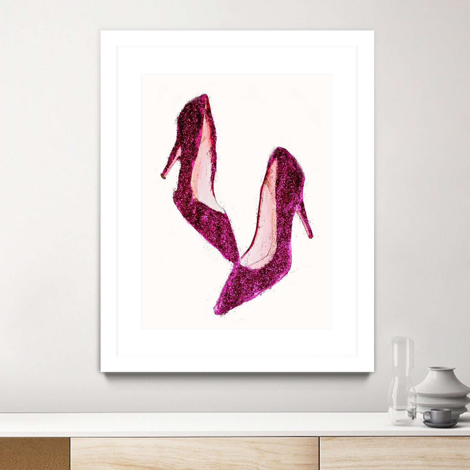 Dancing Shoes by Sara Eshak on GIANT ART - pink photo illustration