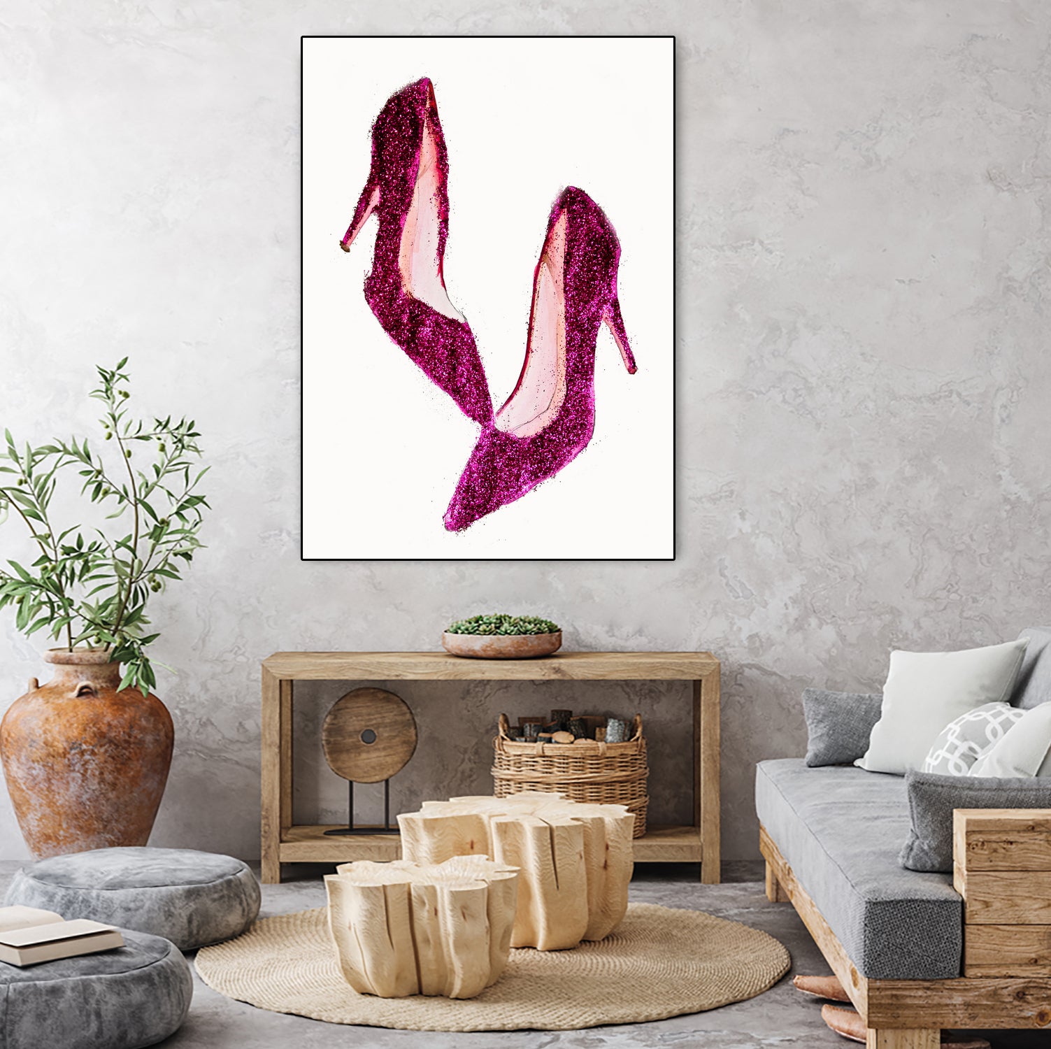 Dancing Shoes by Sara Eshak on GIANT ART - pink photo illustration