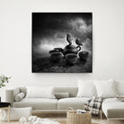 Tea Pot Bird Bath by Sarah DeRemer on GIANT ART - black photo manipulation