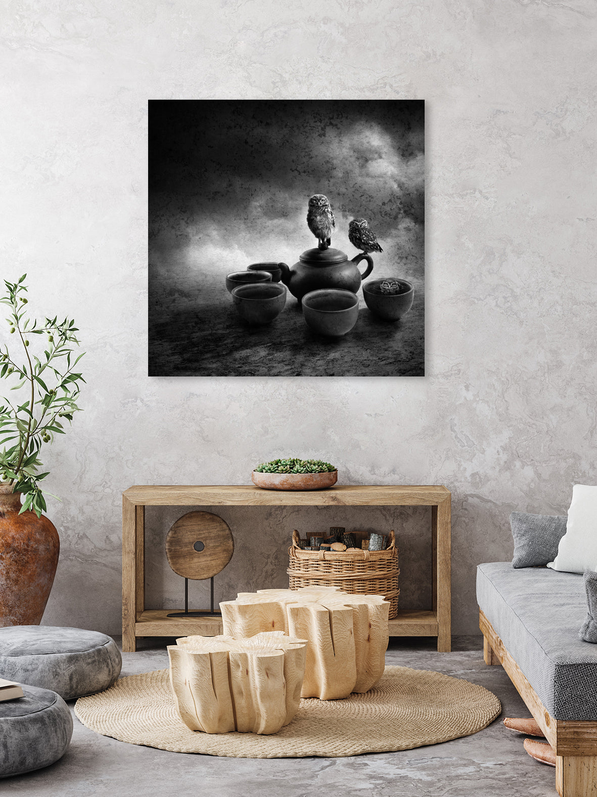Tea Pot Bird Bath by Sarah DeRemer on GIANT ART - black photo manipulation