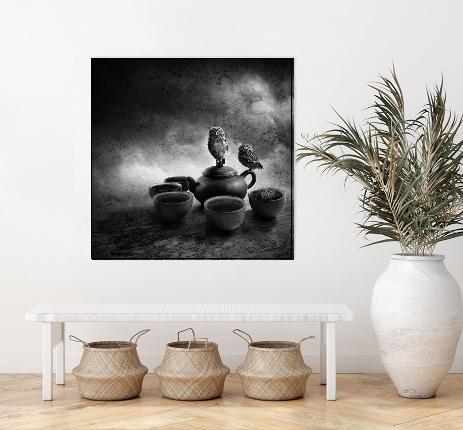 Tea Pot Bird Bath by Sarah DeRemer on GIANT ART - black photo manipulation