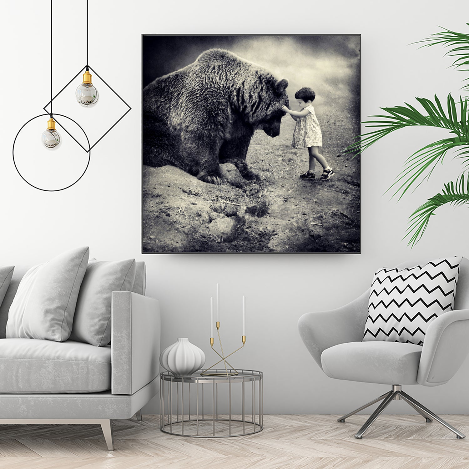 Care Bear by Sarolta Ban on GIANT ART - gray photo manipulation