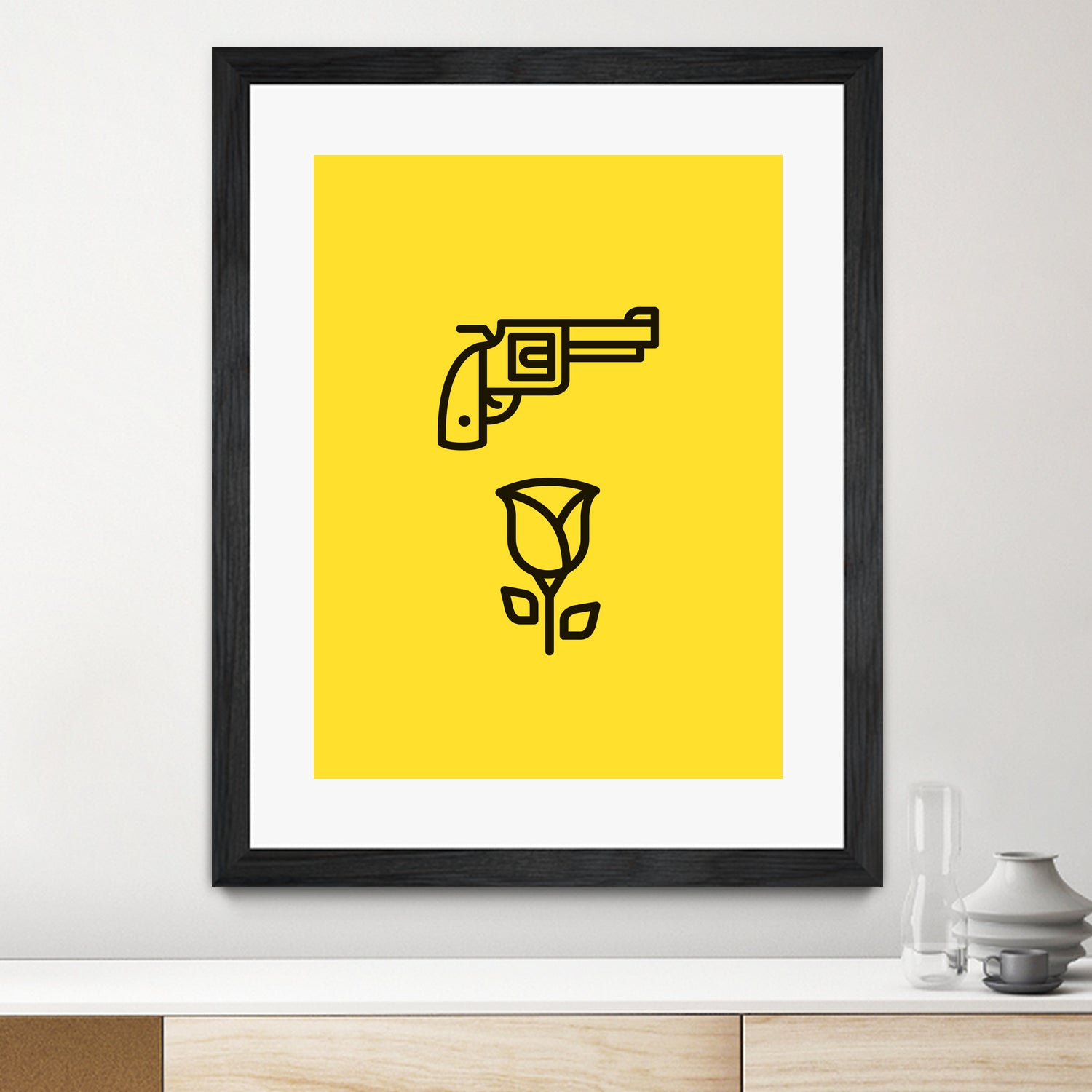 Guns N' Roses by Jaime Fernandez Peña on GIANT ART - yellow vector illustration