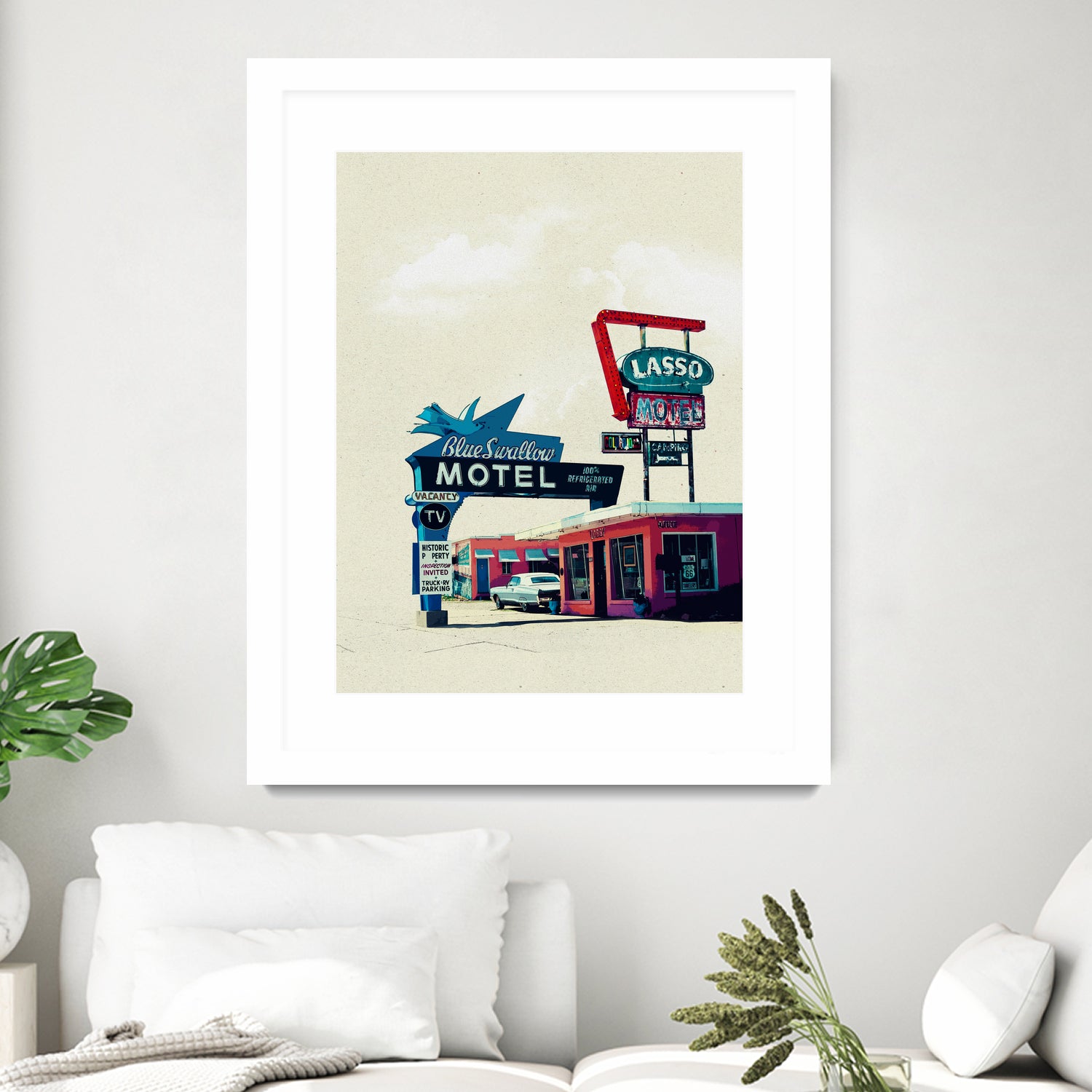 Blue Swallow Motel by Tim Jarosz on GIANT ART - photo illustration