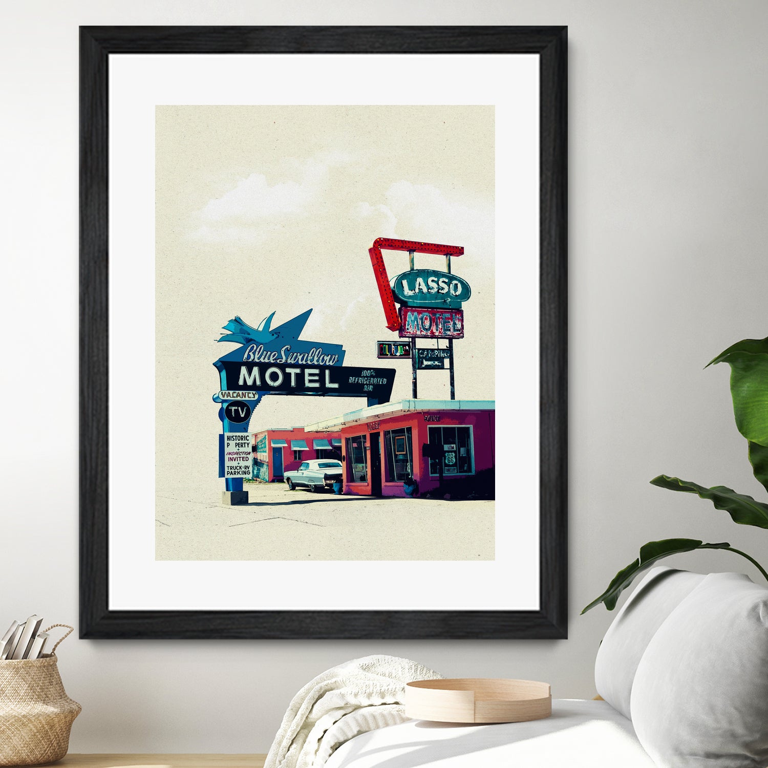 Blue Swallow Motel by Tim Jarosz on GIANT ART - photo illustration