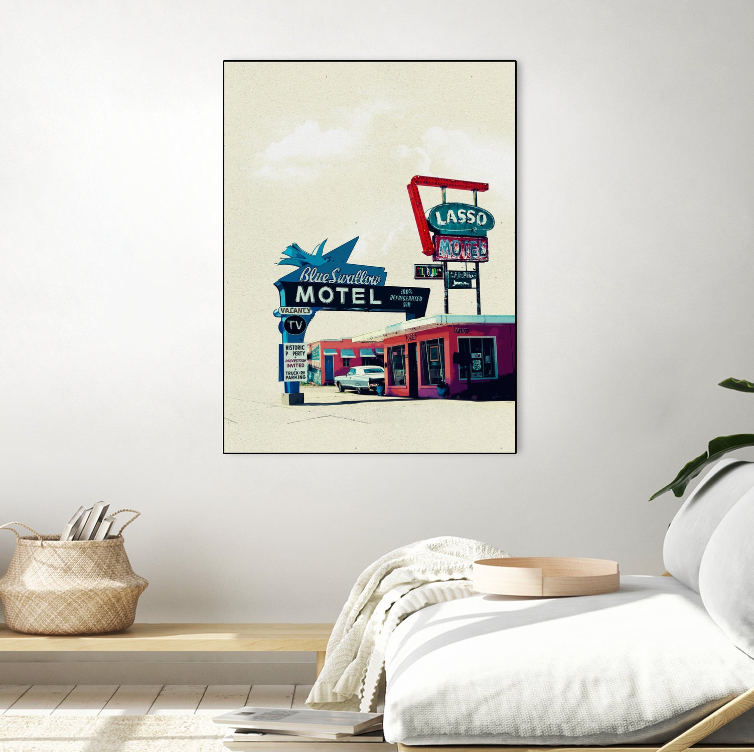 Blue Swallow Motel by Tim Jarosz on GIANT ART - photo illustration