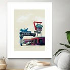 Blue Swallow Motel by Tim Jarosz on GIANT ART - photo illustration