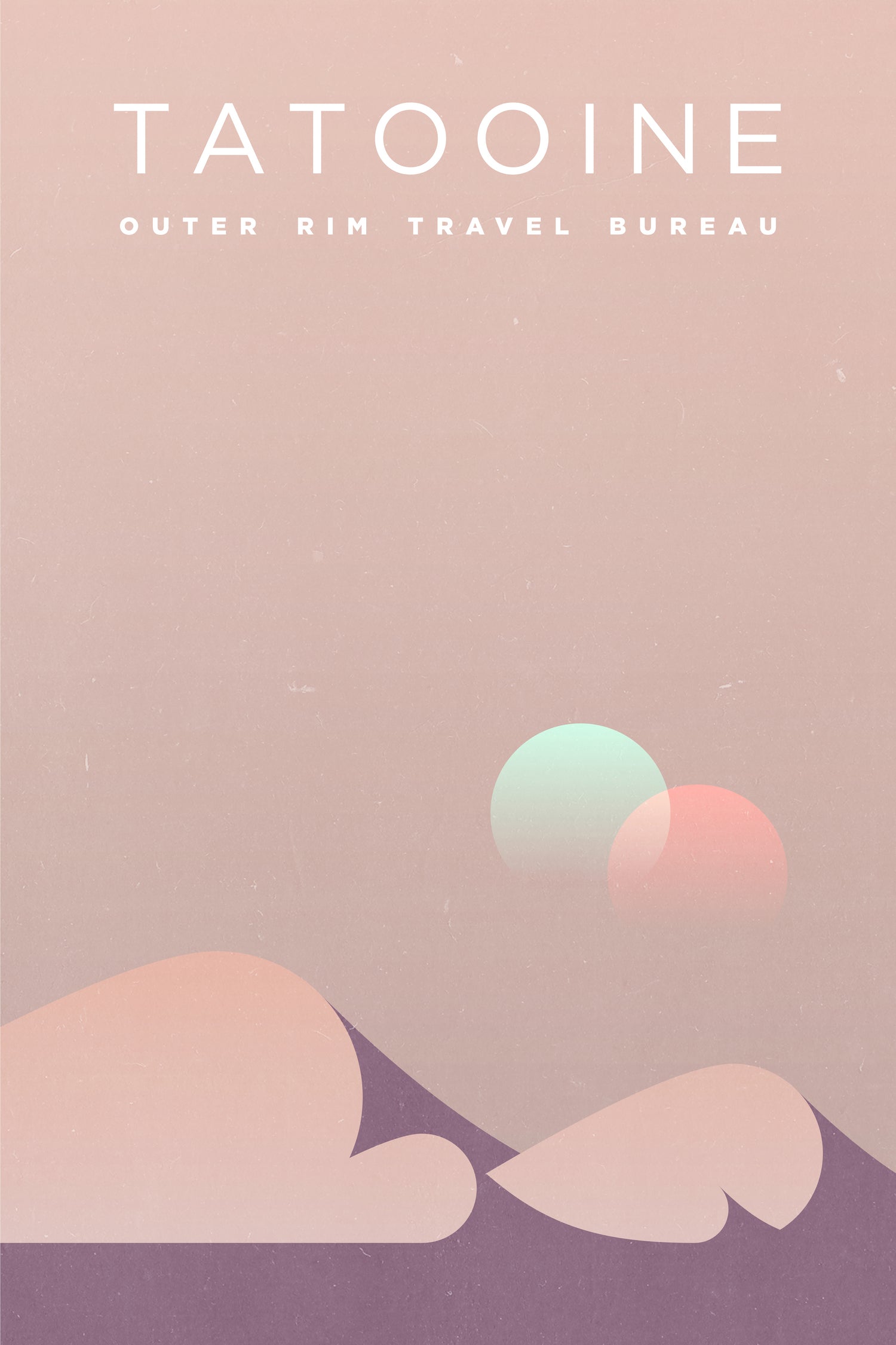 Outer Rim Travel Bureau: Tatooine by Michael Mateyko on GIANT ART - typography