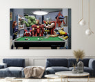 Afterhours: Marvel Superheroes Relax Playing Pool by Dan Avenell on GIANT ART - green digital painting