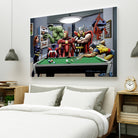 Afterhours: Marvel Superheroes Relax Playing Pool by Dan Avenell on GIANT ART - green digital painting