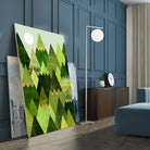 Forest Mountains by Elisabeth Fredriksson on GIANT ART - green mixed media