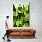 Forest Mountains by Elisabeth Fredriksson on GIANT ART - green mixed media