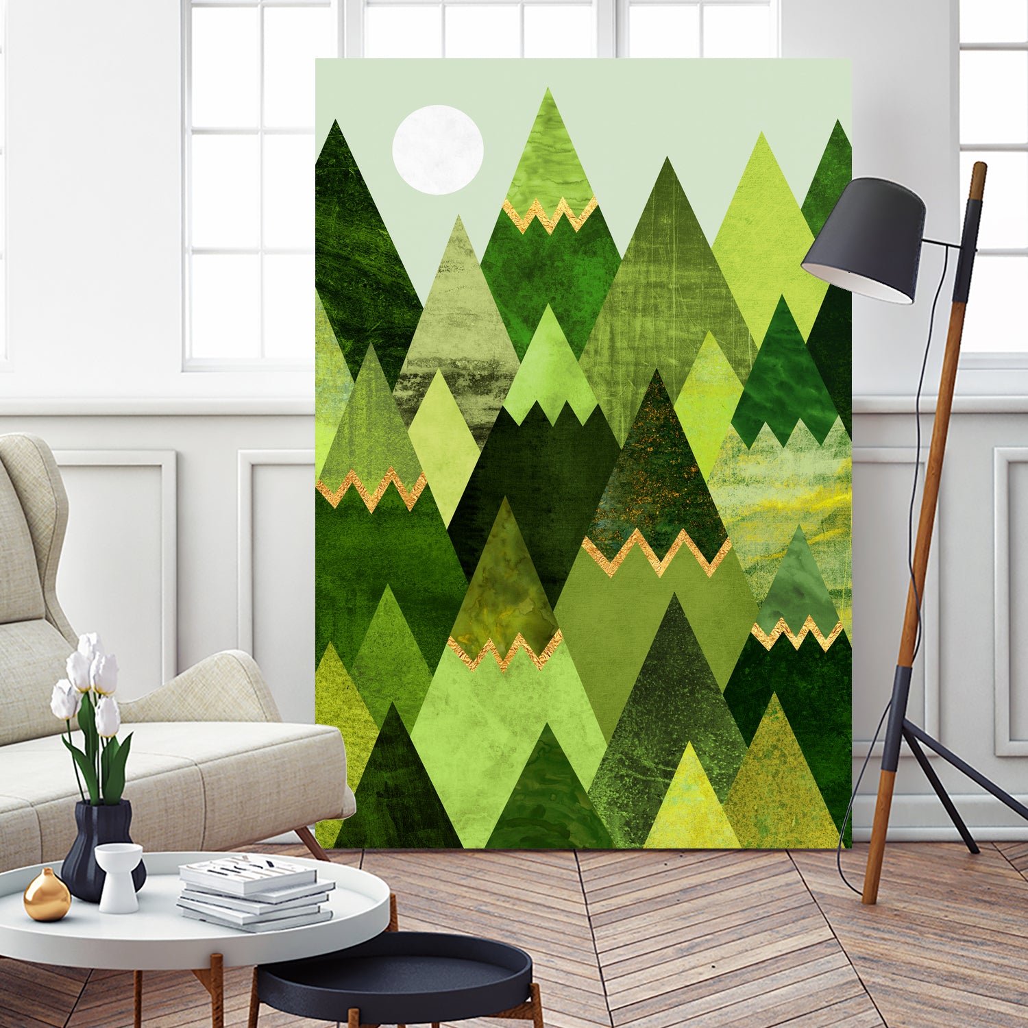 Forest Mountains by Elisabeth Fredriksson on GIANT ART - green mixed media