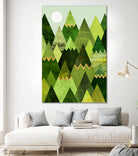 Forest Mountains by Elisabeth Fredriksson on GIANT ART - green mixed media