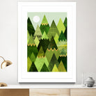 Forest Mountains by Elisabeth Fredriksson on GIANT ART - green mixed media