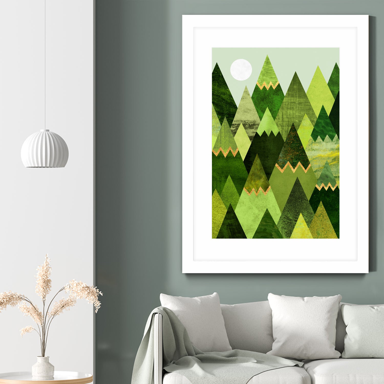 Forest Mountains by Elisabeth Fredriksson on GIANT ART - green mixed media