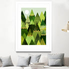 Forest Mountains by Elisabeth Fredriksson on GIANT ART - green mixed media