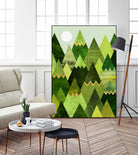 Forest Mountains by Elisabeth Fredriksson on GIANT ART - green mixed media