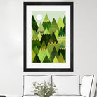 Forest Mountains by Elisabeth Fredriksson on GIANT ART - green mixed media