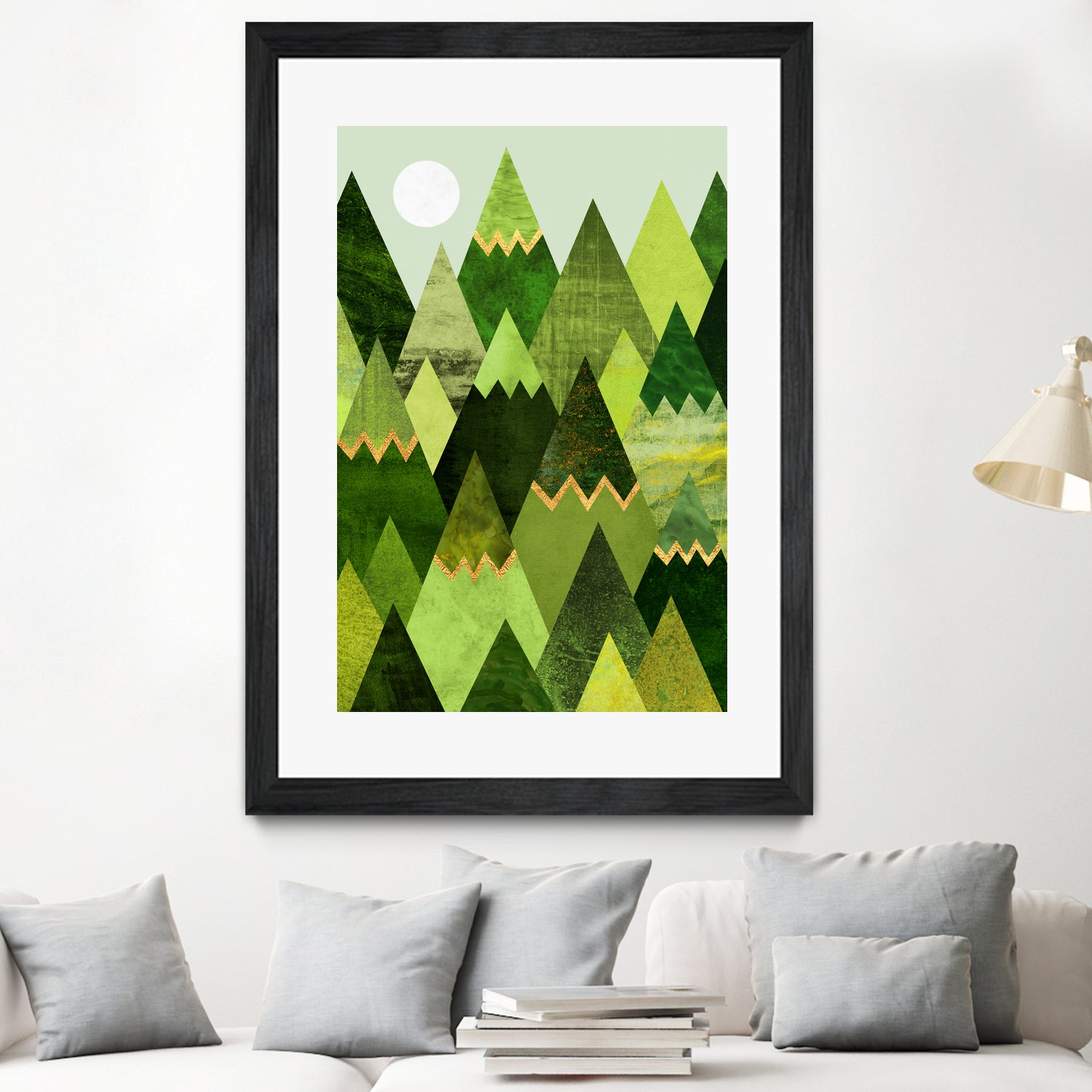 Forest Mountains by Elisabeth Fredriksson on GIANT ART - green mixed media