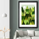 Forest Mountains by Elisabeth Fredriksson on GIANT ART - green mixed media